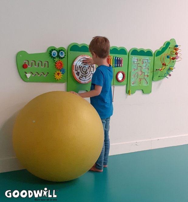 Een krokodil aan de muur