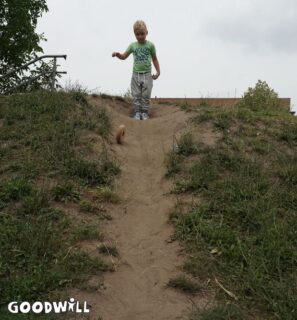 Houten ring rolt naar beneden - Goodwill_nl