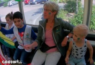 Foto van het uitstapje met de huifkar