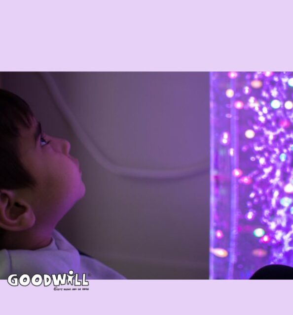 KIndje bij een bubbelbuis