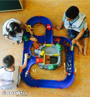 Een overzicht van de nieuwe waterbaan voor Youké Bloesem in Ede